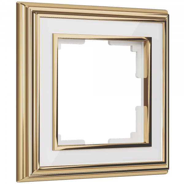 Рамка на 1 пост Werkel WL17-Frame-01 Palacio (золото / белый) - купить в Томске