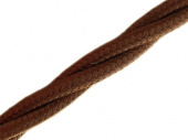 Витой ретро кабель для внешней проводки Werkel Retro 3х1,5мм коричневый - купить в Томске