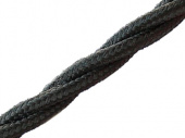 Витой ретро кабель для внешней проводки Werkel Retro 3х2,5мм черный - купить в Томске