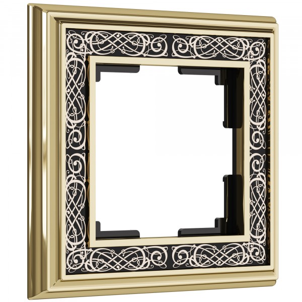 Рамка на 1 пост WL77-Frame-01 Palacio Gracia (золото/черный) - купить в Томске